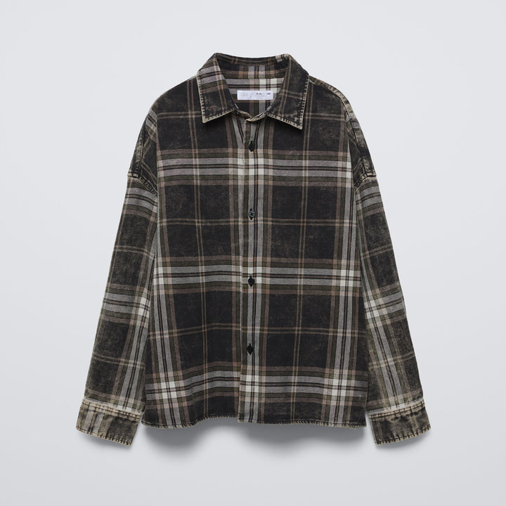 Moudda ZARA - Chemise manches longues carreaux, lavage acid - Tunisie 2