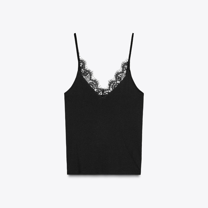 Moudda ZARA - T-Shirt - Bretelles, Côtes & Dentelle - Tunisie 1