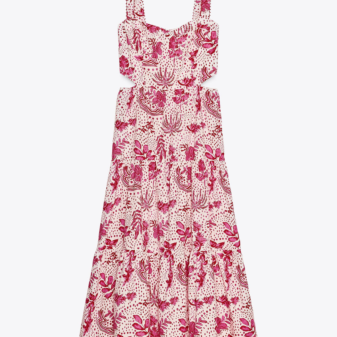 Moudda ZARA - Robe Lingerie - Imprimé, Perles & Bretelles - Tunisie 1