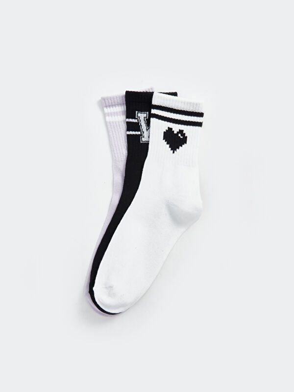 Moudda LC Waikiki - Chaussettes courtes Femme Ecru - Tunisie 2