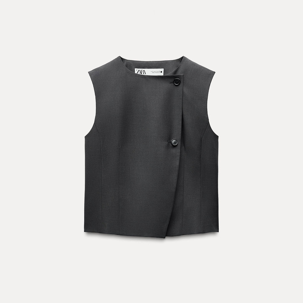 Moudda ZARA - Set gilet-top croisé boutons - Tunisie 2