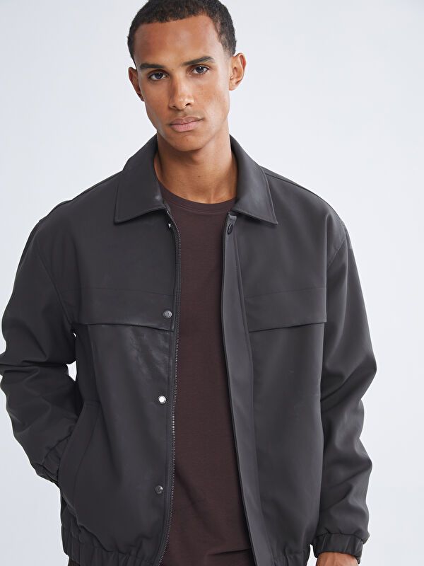 Moudda LC Waikiki - Manteau d'hiver en similicuir pour Homme - Tunisie 1