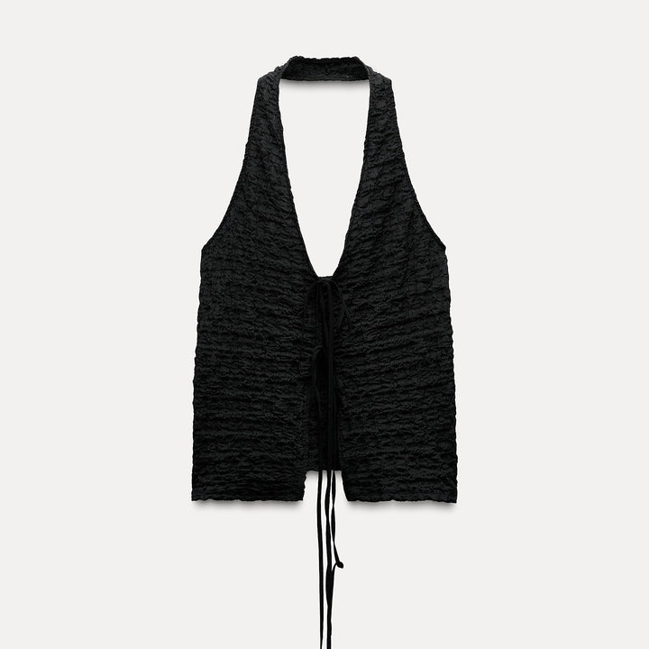 Moudda ZARA - Haut bustier texturé avec nœuds – ensemble - Tunisie 2