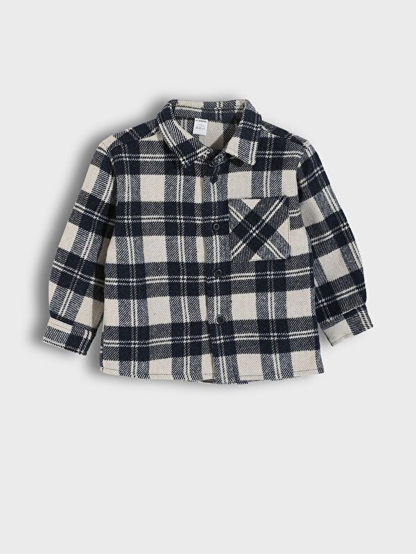 Moudda LC Waikiki - Chemise tissée manches longues Garçon Carreaux beige clair - Tunisie 1