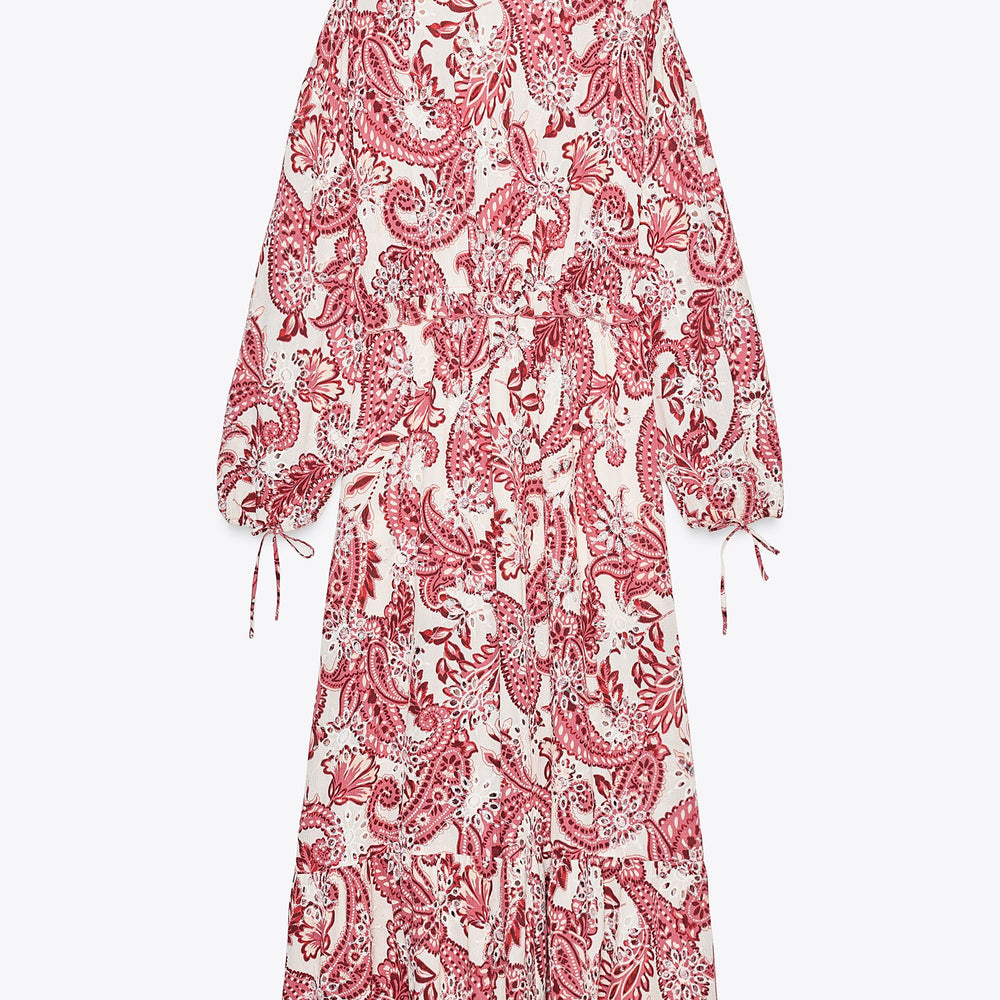 Moudda ZARA - Robe Midi - Broderie Suisse, Imprimé & Col Piqué - Tunisie 2