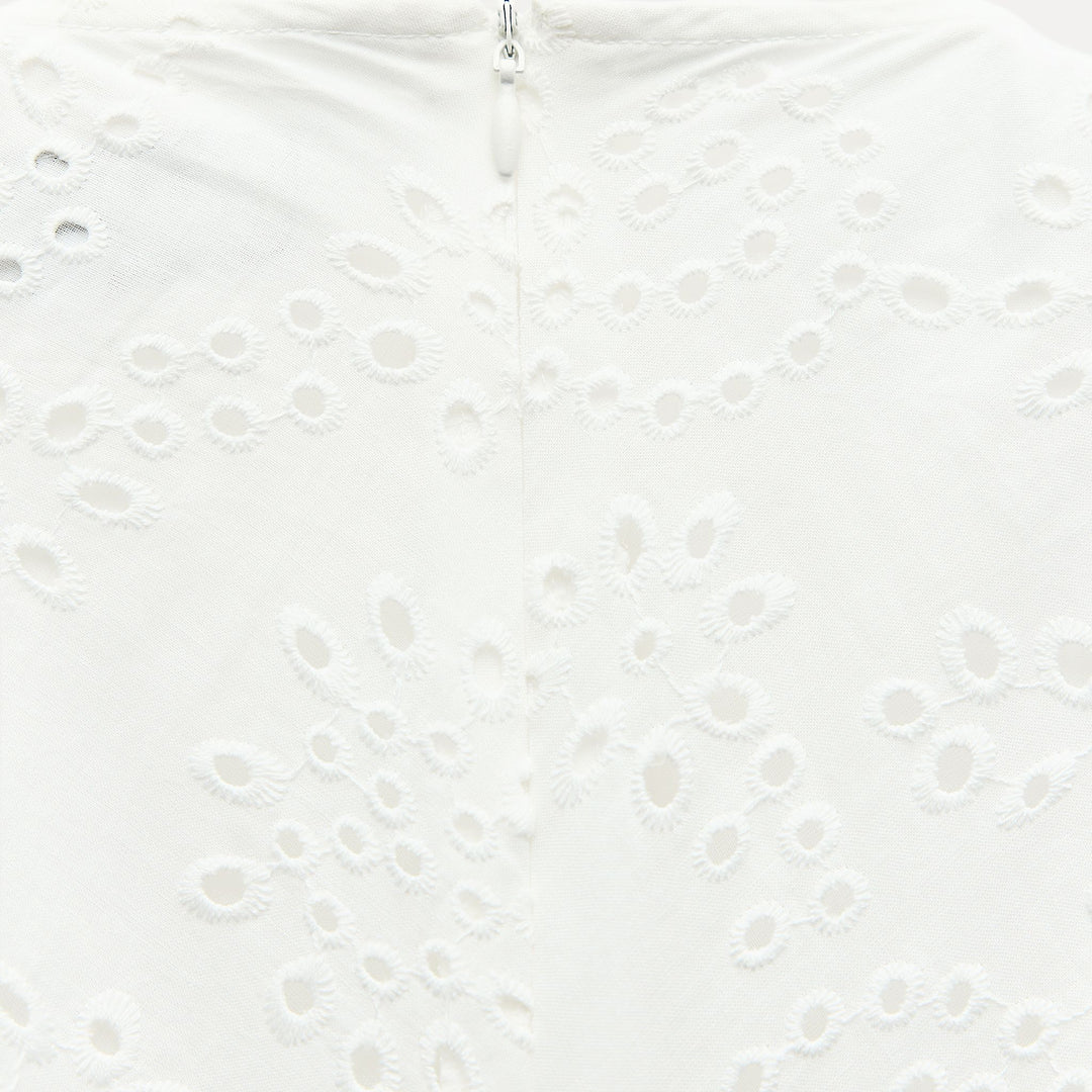 Moudda ZARA - Robe Midi Sans Manches Broderie Anglaise - Tunisie 5