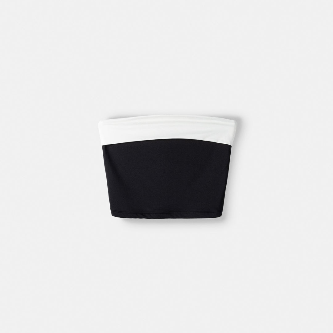 Moudda BERSHKA - Top bandeau en polyamide avec revers - Tunisie 1