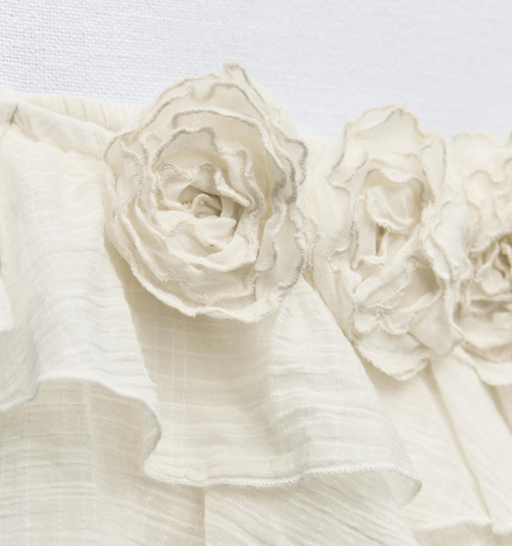 Moudda ZARA - Top gaze col bateau détail fleurs - Tunisie 2