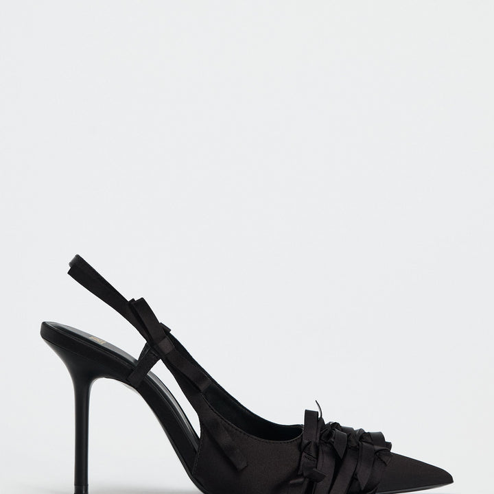 Moudda ZARA - Chaussures talon sans arrière multi-nœuds satin - Tunisie 1