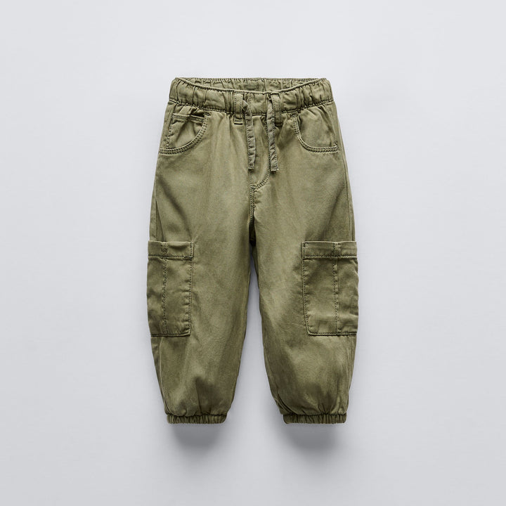 Moudda ZARA - Pantalon enfant Tencel/coton doublé, style cargo - Tunisie 1