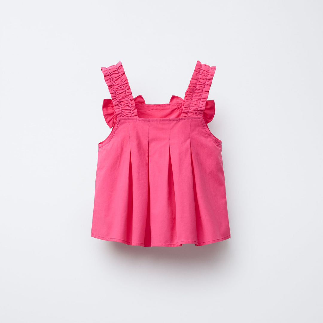 Moudda ZARA - Top Enfant Fuschia - Popeline & Nœuds - Tunisie 2