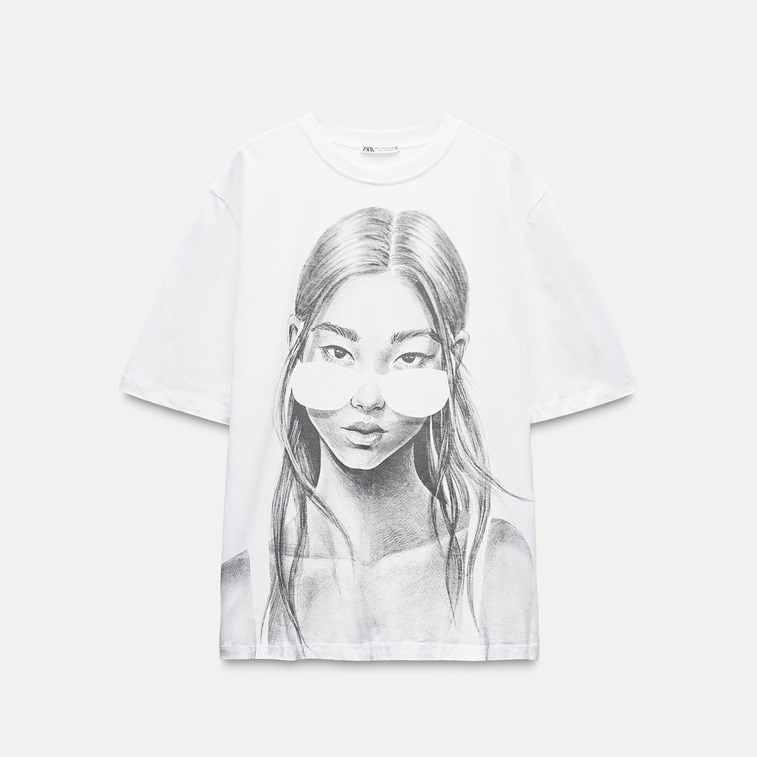 Moudda ZARA - T-shirt imprimé lunettes - Tunisie 1