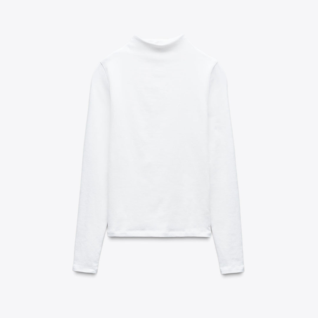 Moudda ZARA - T-Shirt - Coton/Élasthanne & Col Montant - Tunisie 1