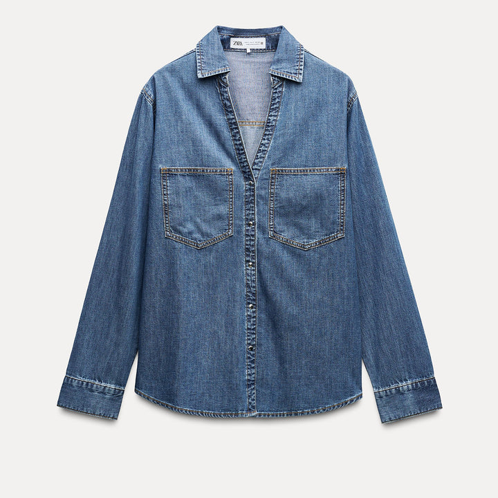 Moudda ZARA - Chemise en Jean à Poches Plaquées - Tunisie 1