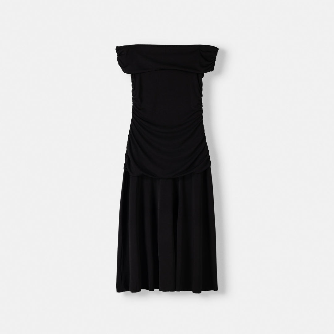 Moudda BERSHKA - Robe mi-longue Bardot volants bas - Tunisie 1