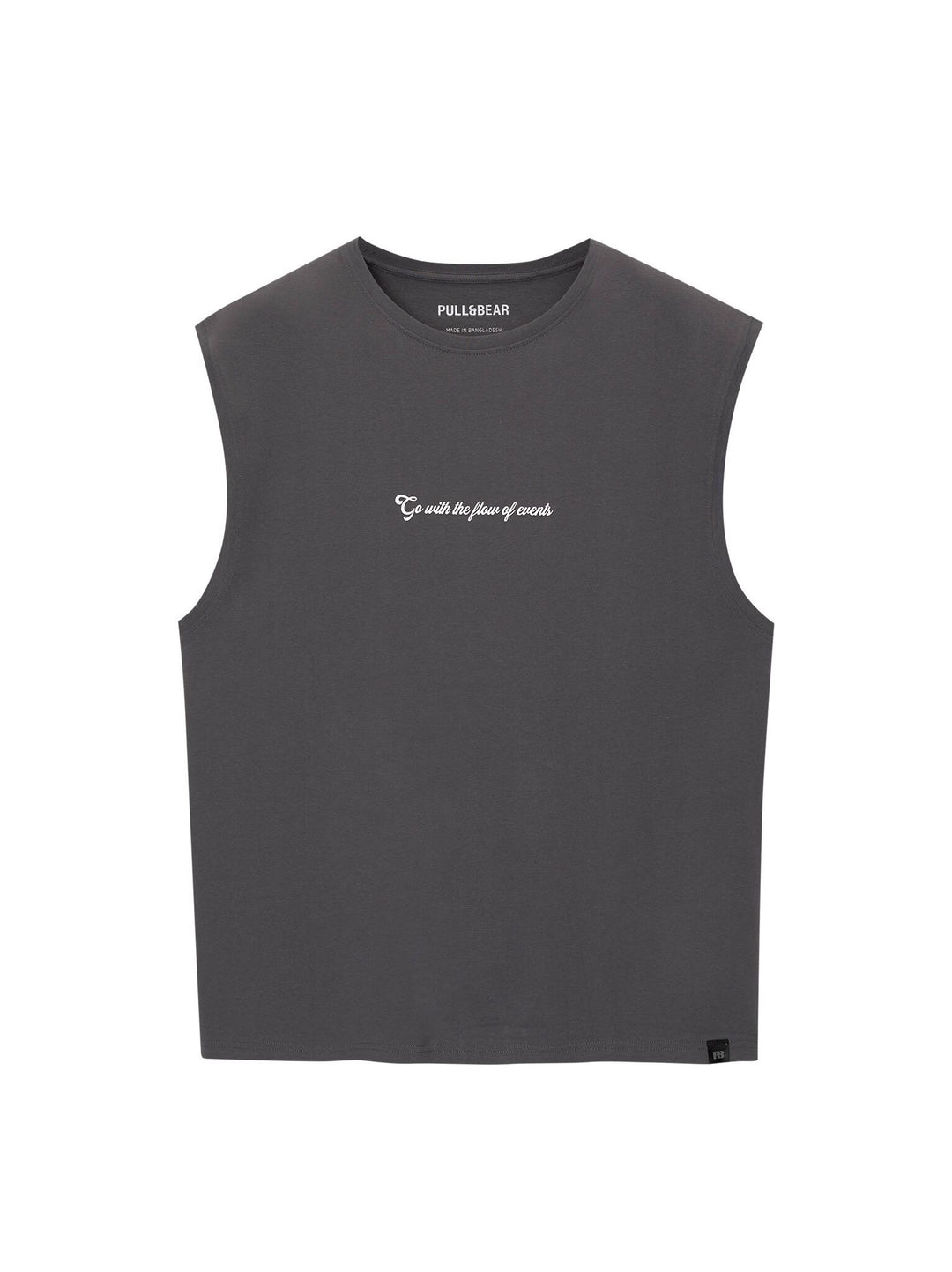 Moudda PULL & BEAR - T-Shirt Bretelles Larges Texte Poitrine - Tunisie 4