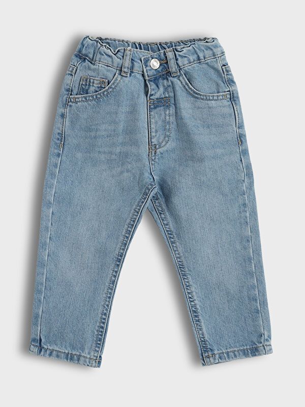 Moudda LC Waikiki - Pantalon tissé en denim Garçon Canne indigo clair - Tunisie 1