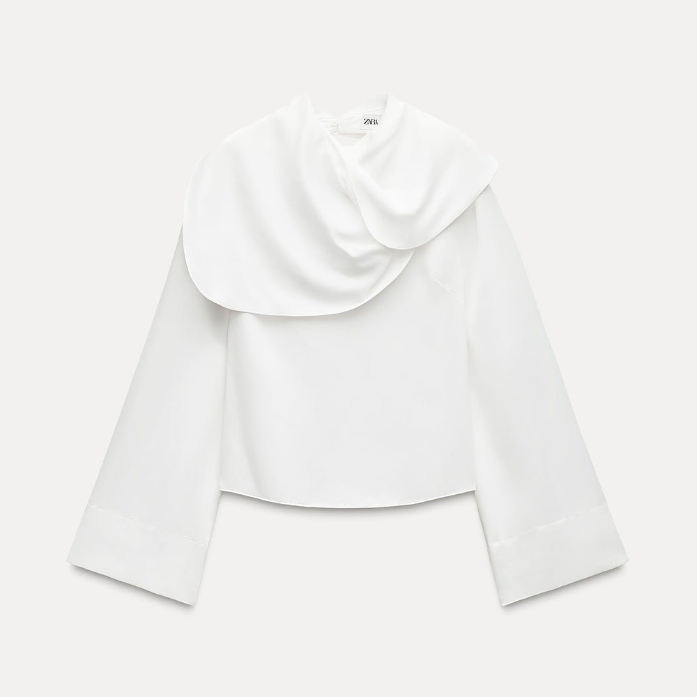 Moudda ZARA - Chemise blanche drapée - Tunisie 2