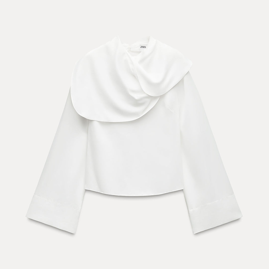 Moudda ZARA - Chemise blanche drapée - Tunisie 2