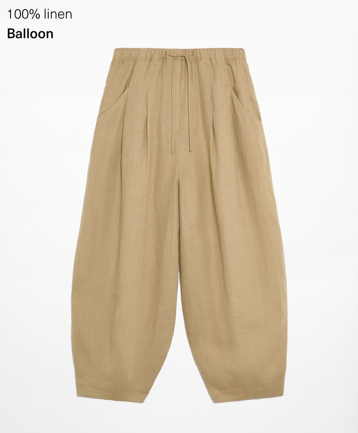 Moudda Oysho - Pantalon 100% Lin Ballon Taille Moyenne - Tunisie 3