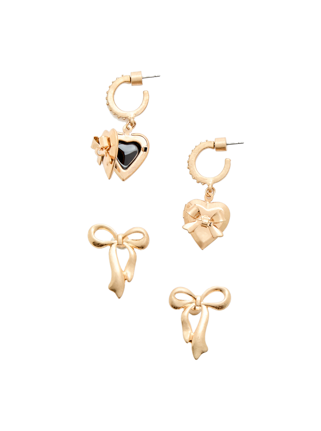 Moudda STRADIVARIUS - Lot de Boucles d'Oreilles Nœud et Cœur - Tunisie 3