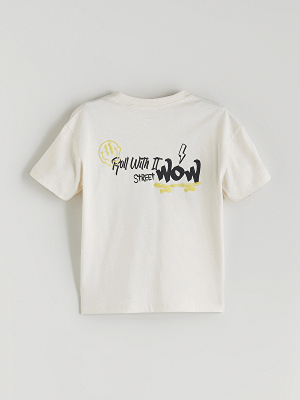 Moudda LC Waikiki - T-shirt en jersey manches courtes Garçon Beige clair - Tunisie 1