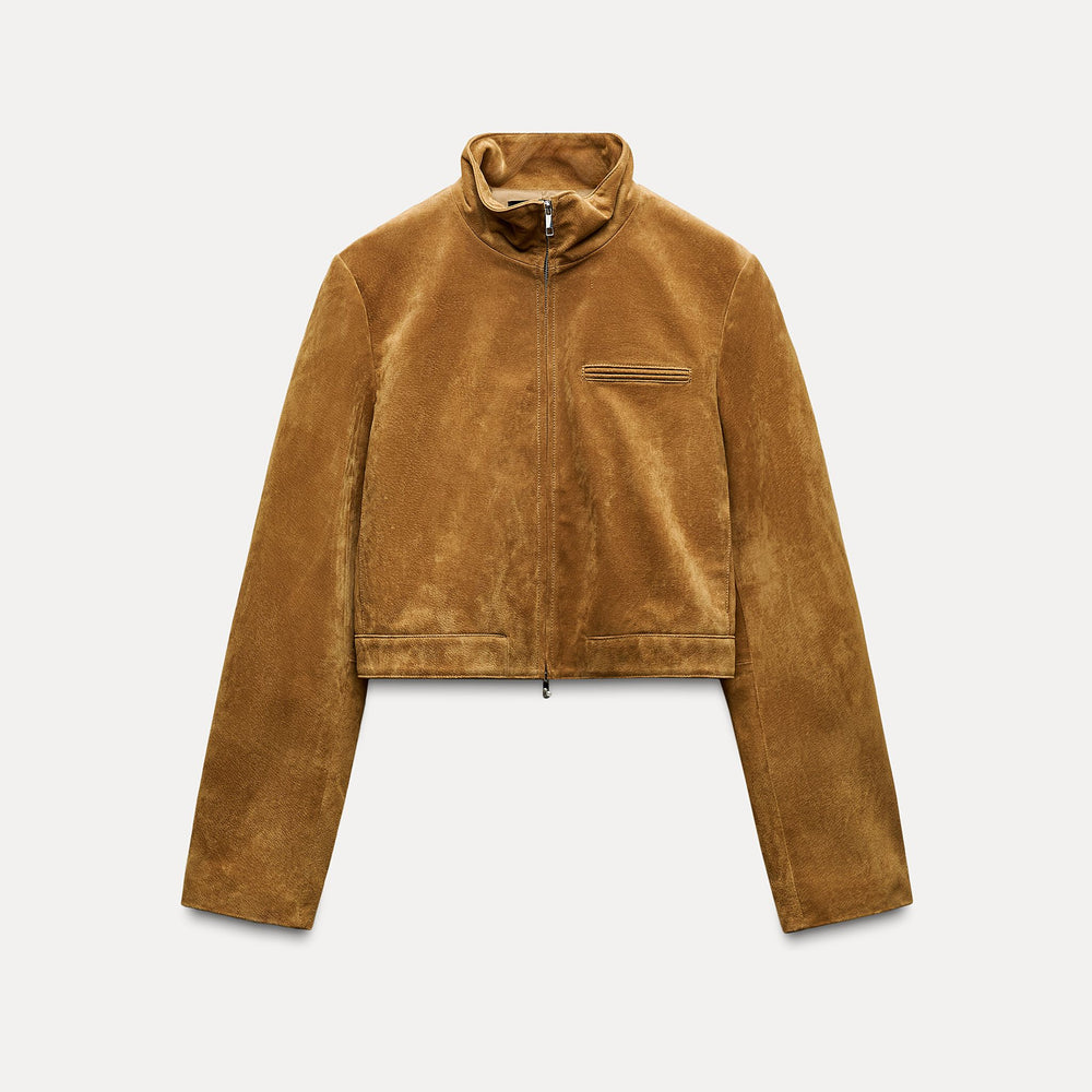 Moudda ZARA - Veste courte en suédine col haut poche apparente - Tunisie 2