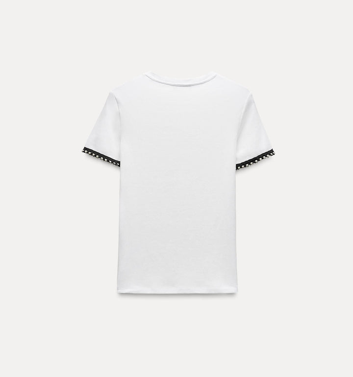 Moudda ZARA - T-shirt en coton, manches contrastées - Tunisie 2