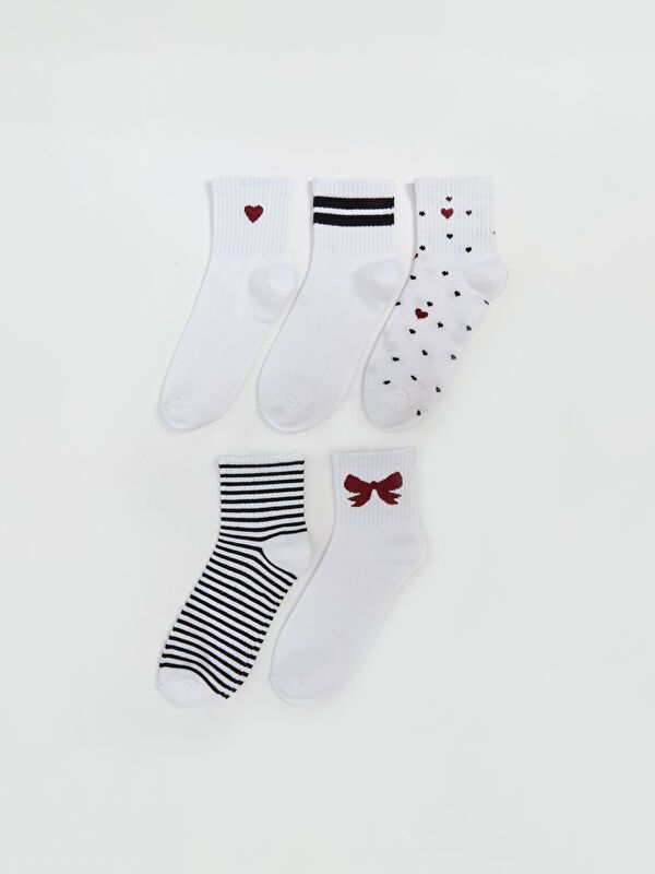 Moudda LC Waikiki - Chaussettes courtes Femme Ecru - Tunisie 1