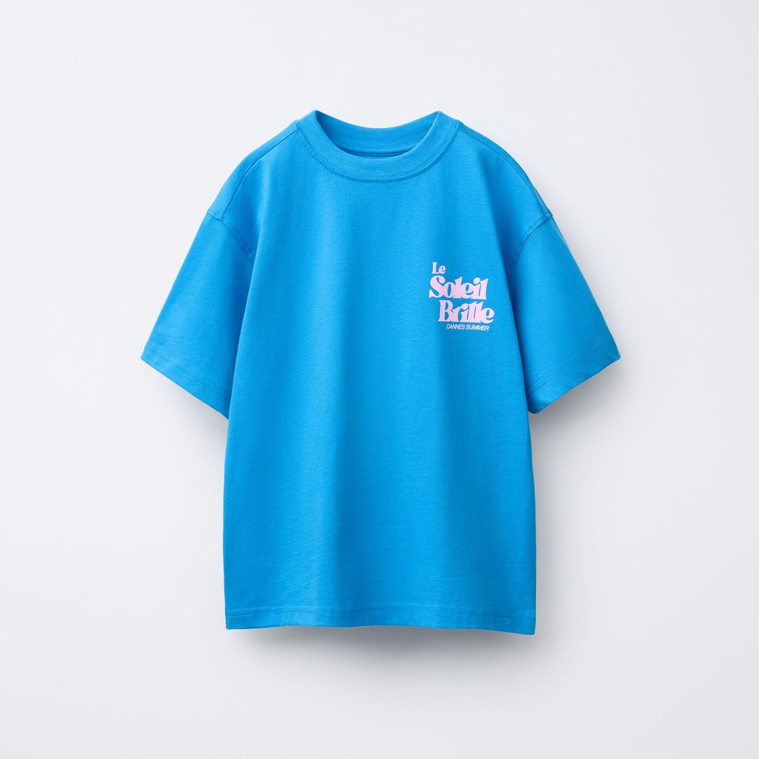 Moudda ZARA - T-Shirt - Bleu Soleil, Étoile & Imprimé Contraste - Tunisie 1