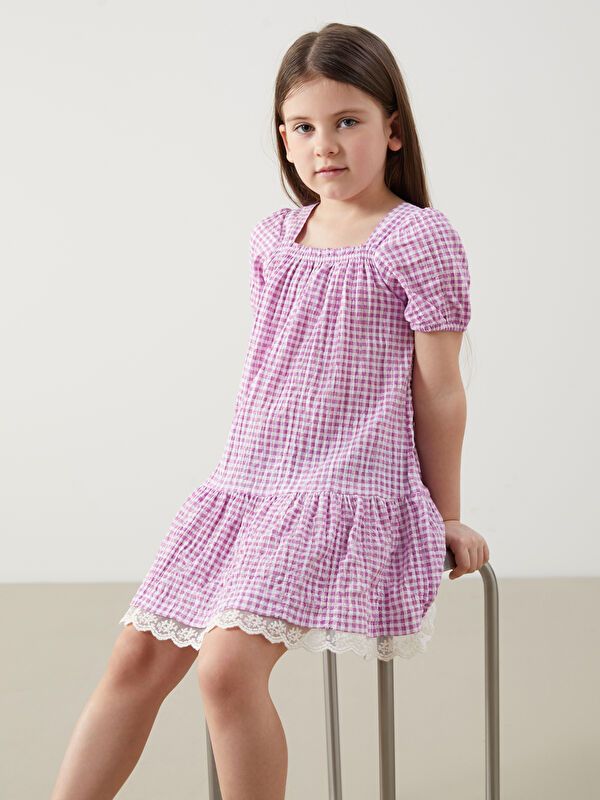 Moudda LC Waikiki - Robe manches courtes en tissu pour Fille - Tunisie 5