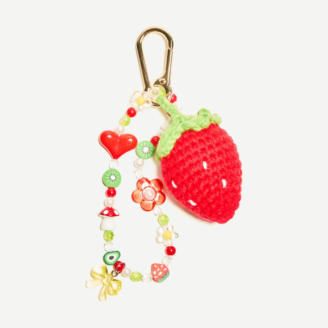 Moudda BERSHKA - Porte-clés - Fraise Crochet & Perles - Tunisie 1
