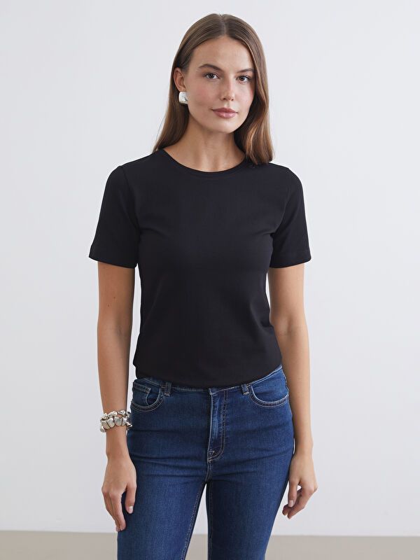 Moudda LC Waikiki - Body basique manches courtes en jersey pour Femme - Tunisie 1