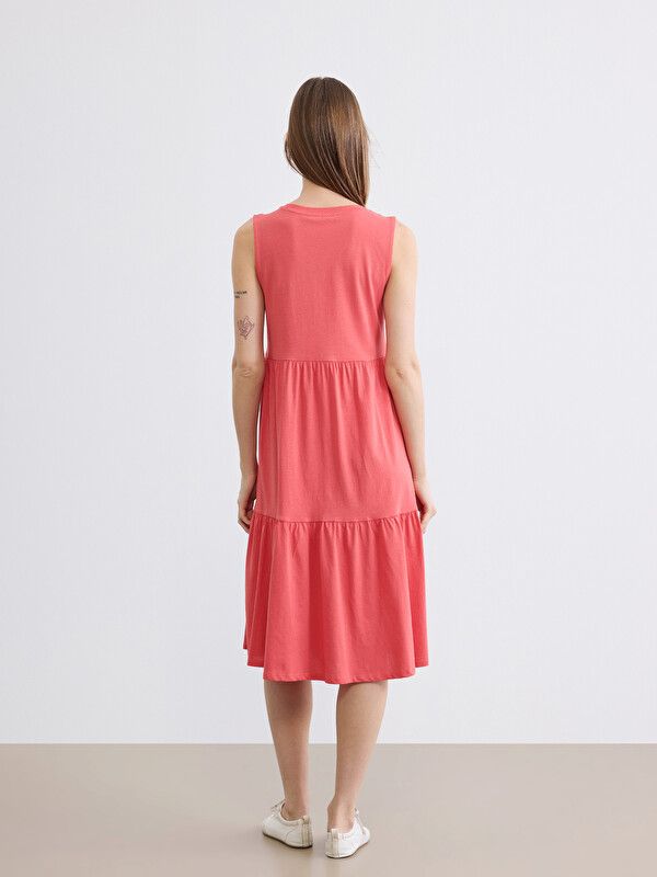 Moudda LC Waikiki - Robe maternité en jersey manches courtes pour Femme couleur Corail - Tunisie 4