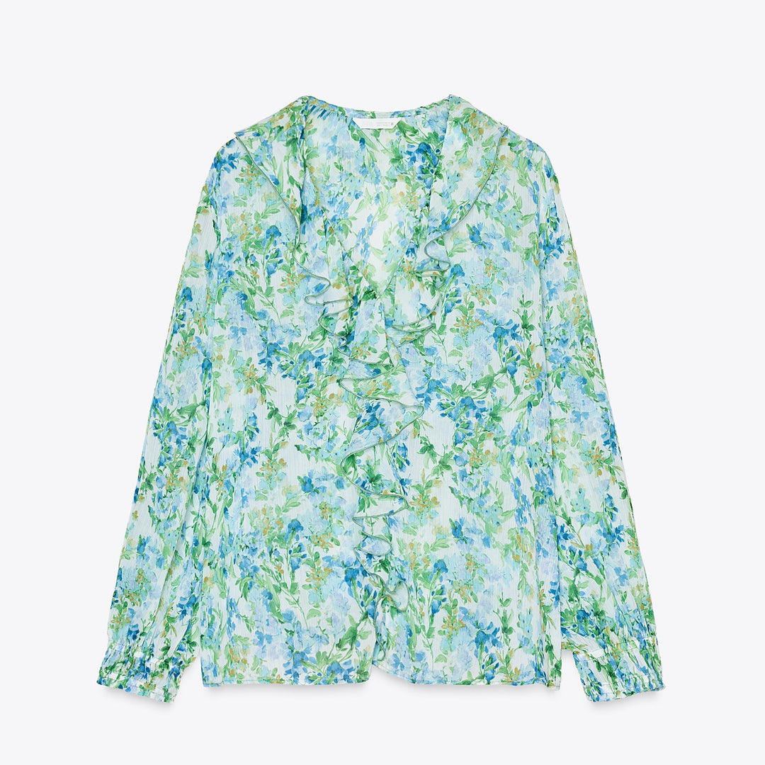 Moudda ZARA - Chemise - Imprimé Floral & Volants - Tunisie 1