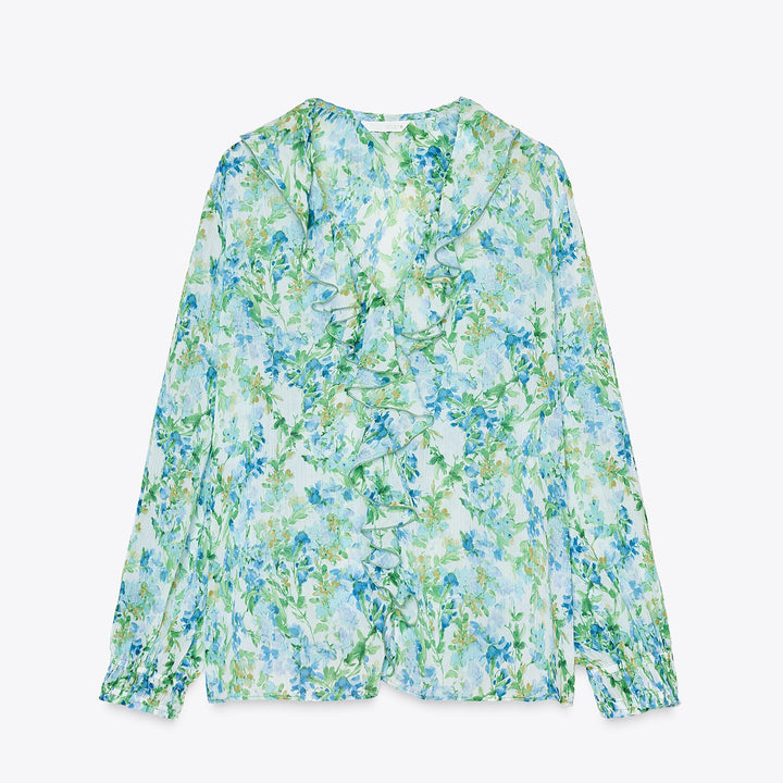 Moudda ZARA - Chemise - Imprimé Floral & Volants - Tunisie 1