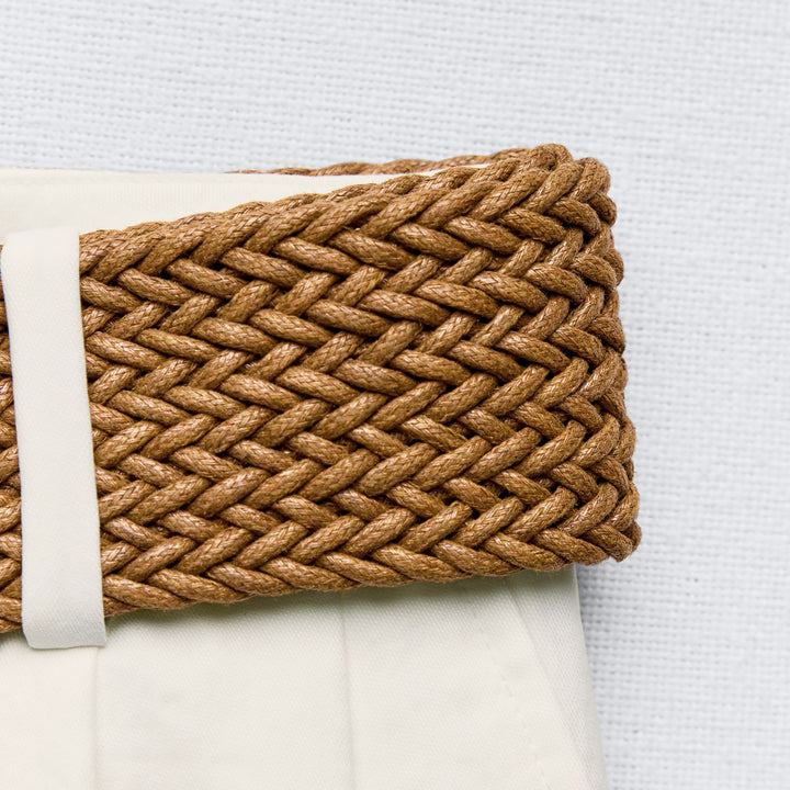 Moudda ZARA - Short ceinture large boucle ronde imitation bois - Tunisie 5