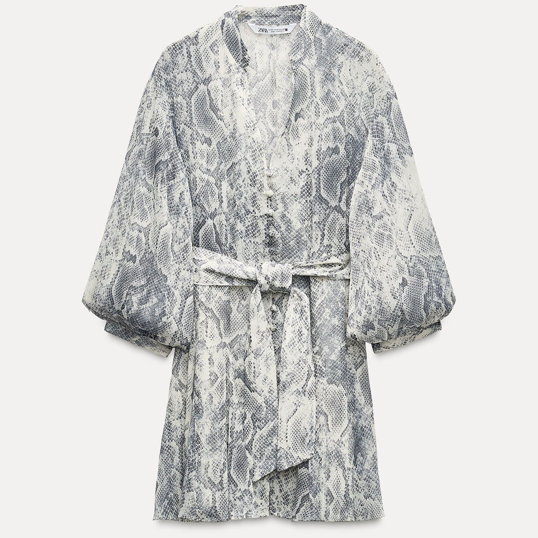 Moudda ZARA - Robe courte lurex imprimée animalier - Tunisie 2