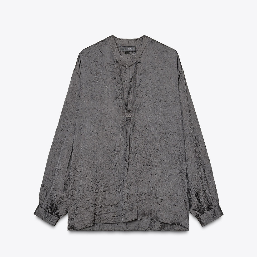 Moudda ZARA - Chemise Manches Longues - Effet Froissé - Tunisie 1