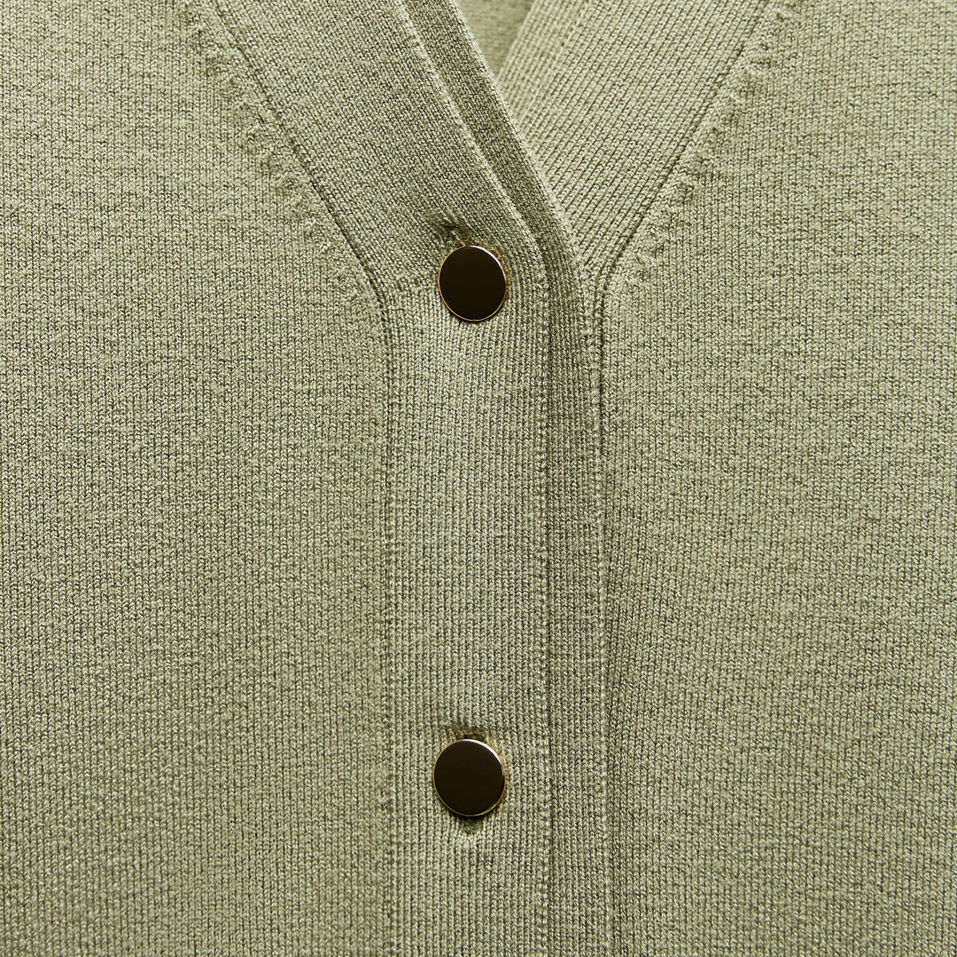 Moudda ZARA - Veste basique col en V, double patte, bouton doré - Tunisie 3