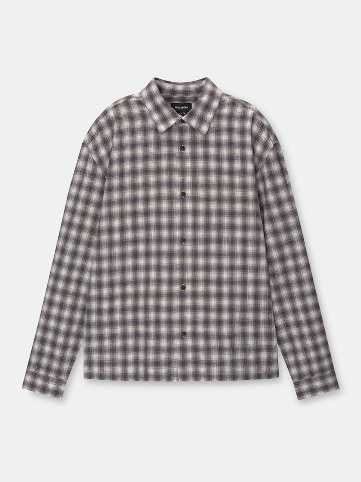 Moudda PULL & BEAR - Chemise Manches Longues Rustic Mini Check - Tunisie 3