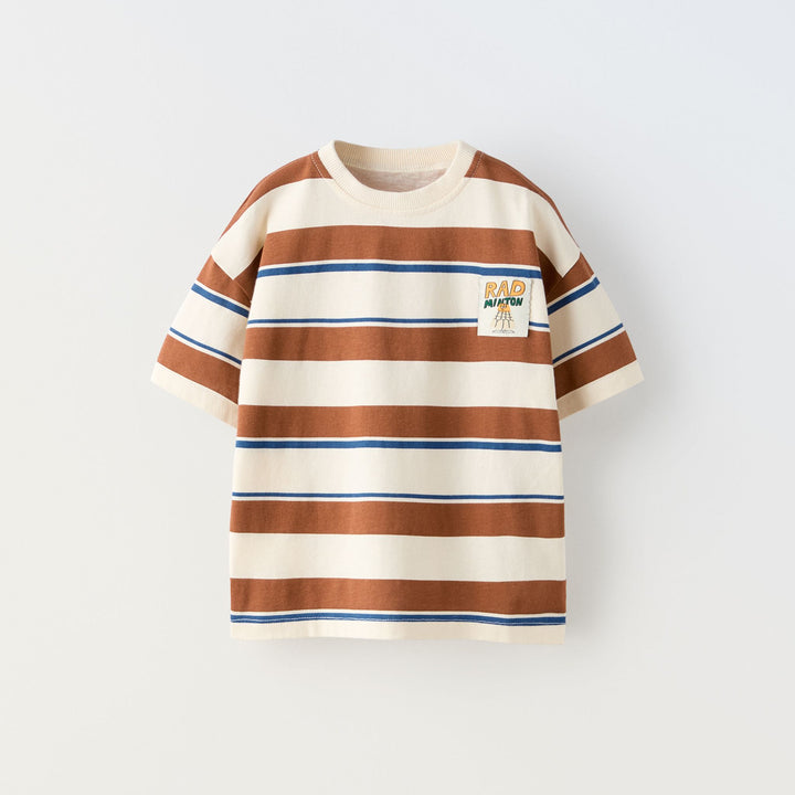 Moudda ZARA - T-shirt enfant rayé, étiquette badminton - Tunisie 2