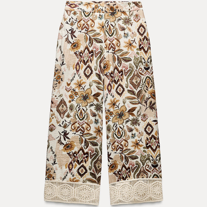 Moudda ZARA - Set pantalon imprimé frise guipure - Tunisie 2