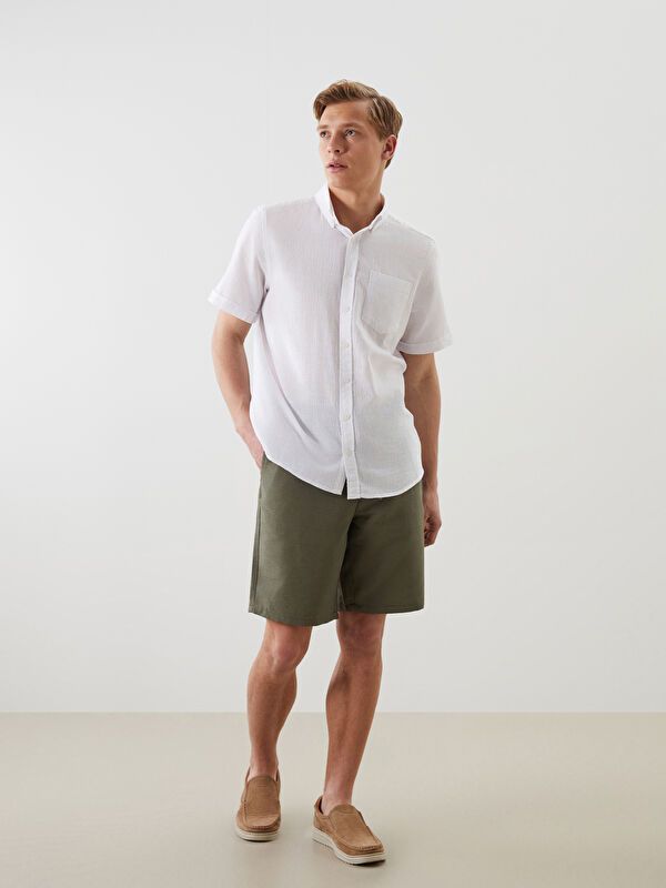 Moudda LC Waikiki - Chemise manches courtes en tissu pour Homme - Tunisie 2