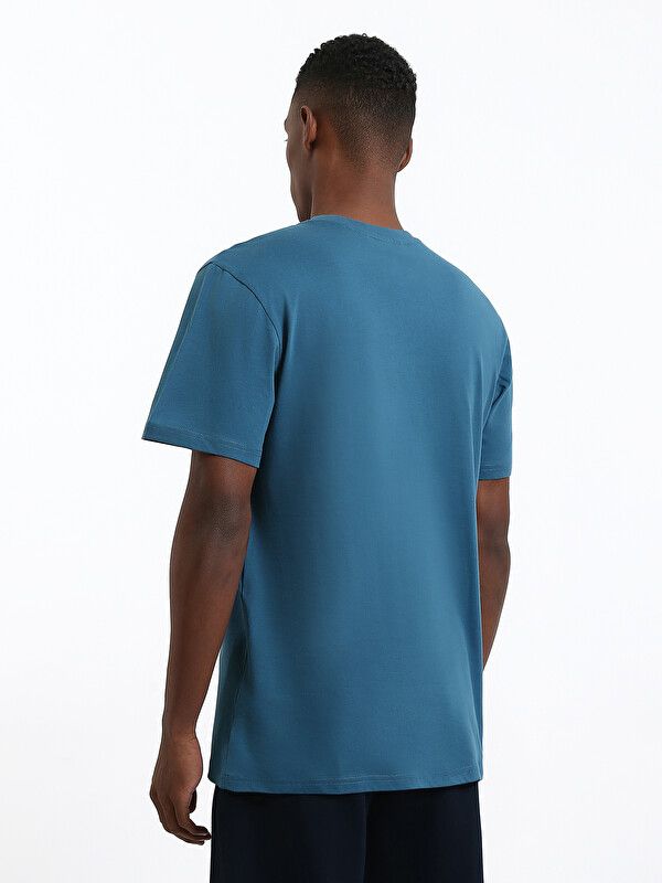 Moudda LC Waikiki - T-shirt imprimé manches courtes en jersey pour Homme couleur Pétrole - Tunisie 5