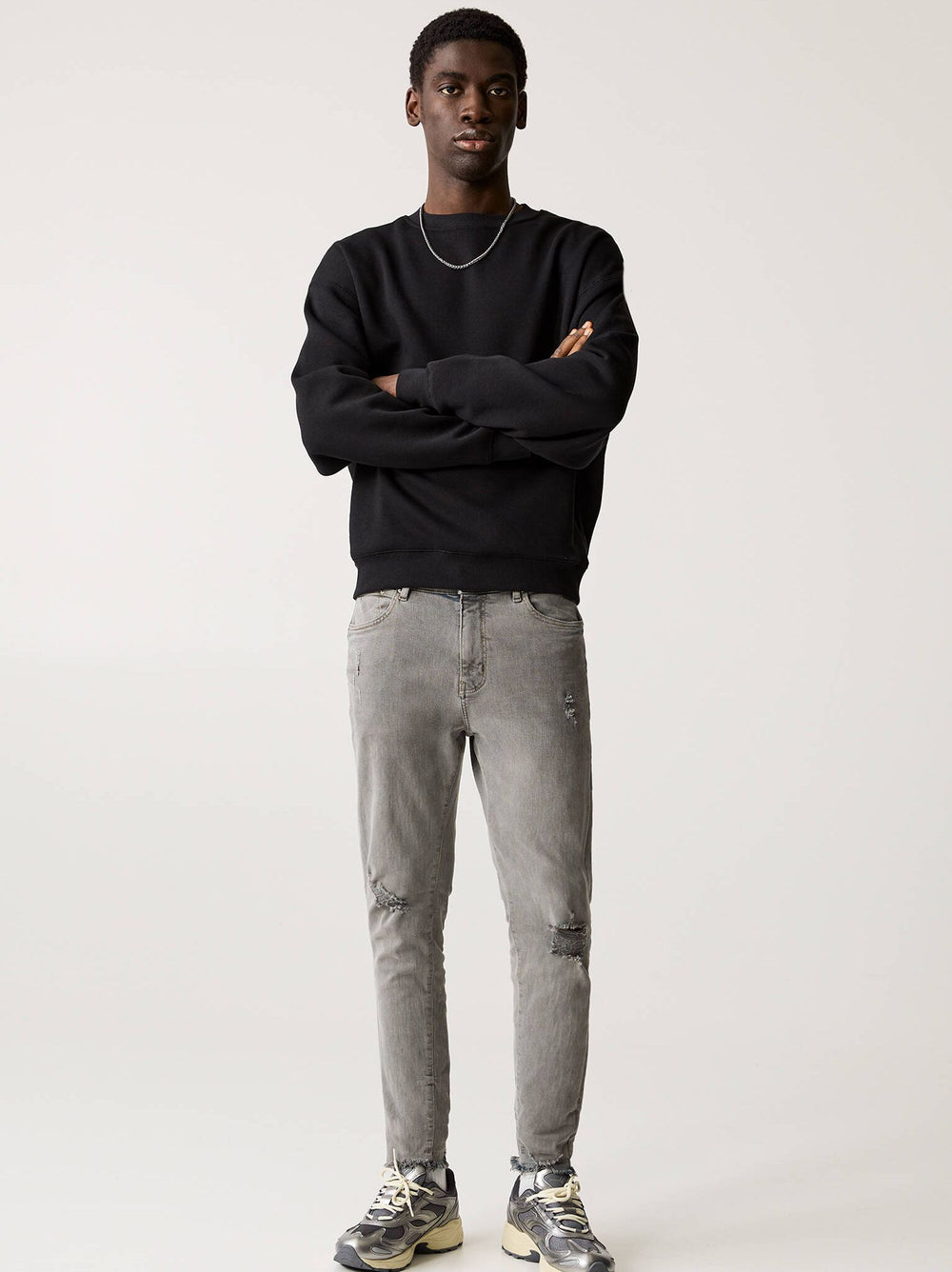 Moudda PULL & BEAR - Pantalon Denim Carrot - Effet Déchiré - Tunisie 2