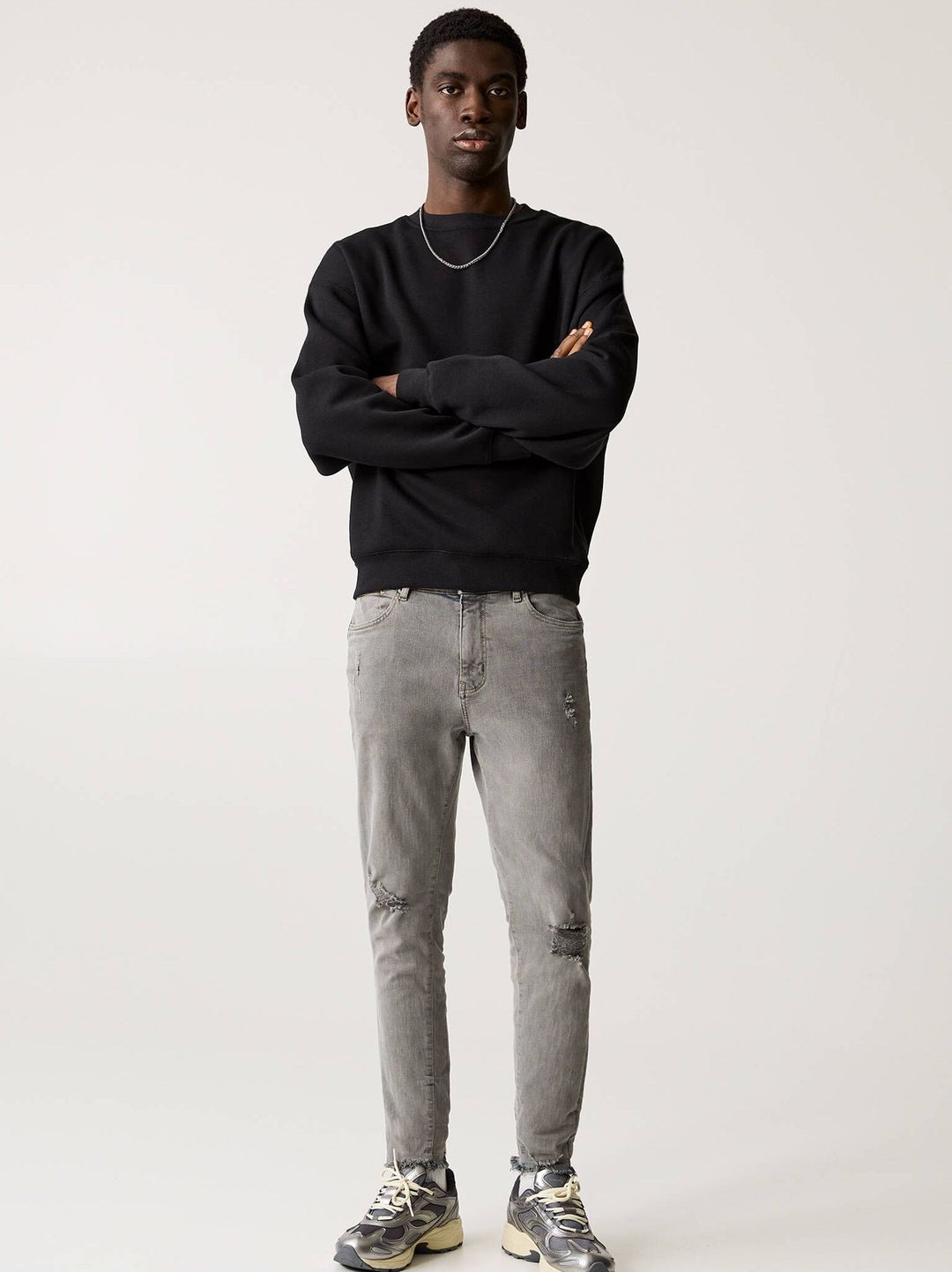 Moudda PULL & BEAR - Pantalon Denim Carrot - Effet Déchiré - Tunisie 2
