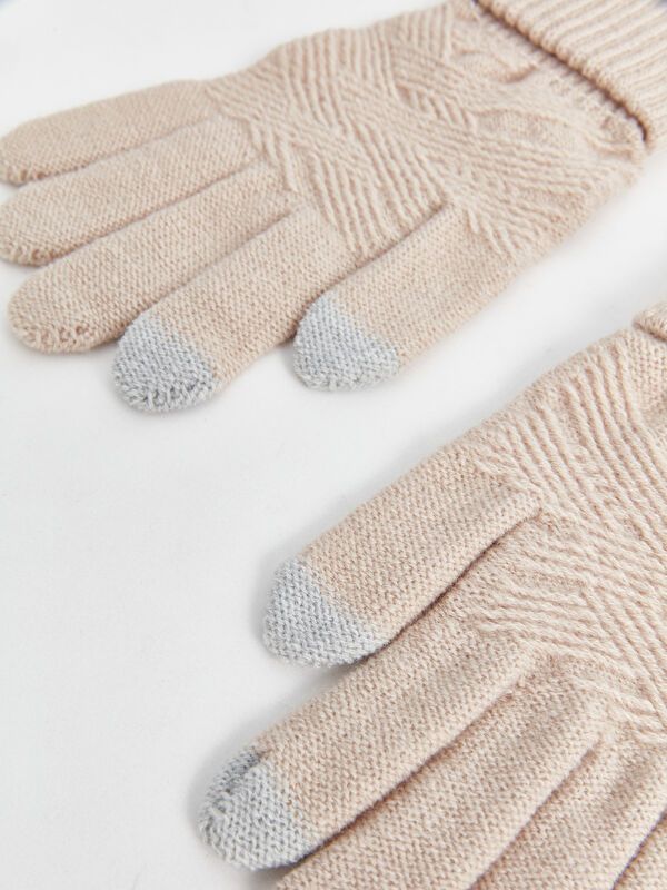 Moudda LC Waikiki - Gants tricot Femme Beige - Tunisie 2
