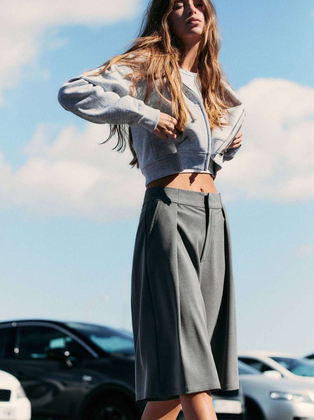 Moudda PULL & BEAR - Bermuda Oversize Pli En Ligne - Tunisie 6