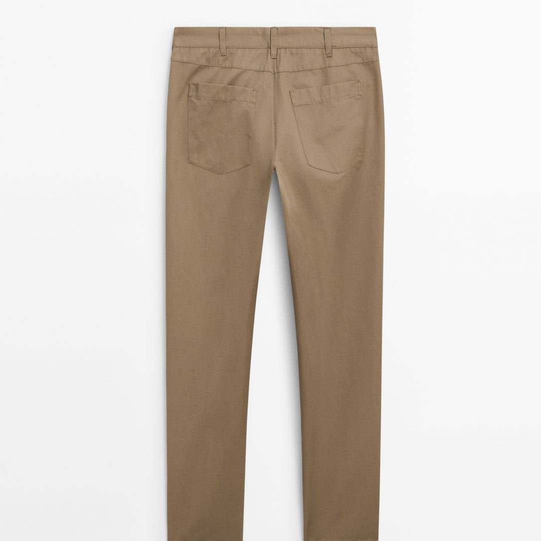 Moudda Massimo Dutti - Pantalon sergé coton/lin coupe fuselée - Tunisie 4